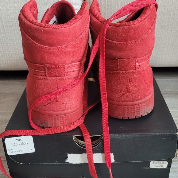 Jordan 1 Red Suede High 10.5 - Picture 5 of 7